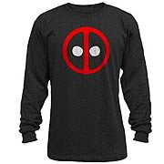 Deadpool Logo Black Long Sleeve T-Shirt